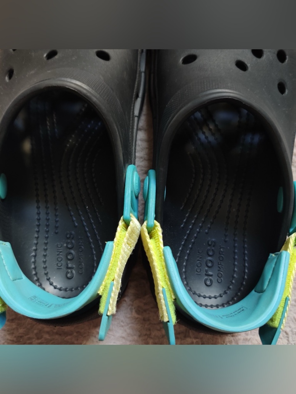 Crocs Comfort Unisex Adult Classic All Terrain Clogs Black Multi Mens 4 Womens 6 - Picture 8 of 9